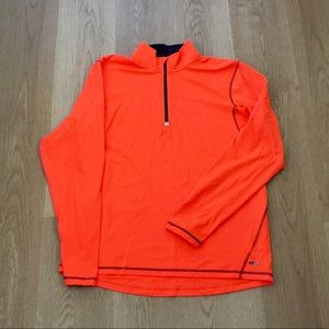EUC Champion Neon Orange 1/2 Zip Shirt, Size M